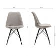 Kick dining chair Bren - Grey