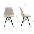 Kick dining chair Bren - Champagne