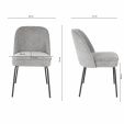 Kick dining chair Britt - Dark Grey