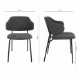 Kick dining chair Ella - Dark Grey