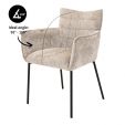 Kick dining chair Goos - Grey/Beige