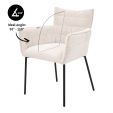 Kick dining chair Goos - Crème