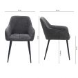 Kick dining chair Ivar - Dark Grey