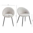 Kick dining chair Job - White