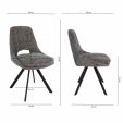 Kick dining chair Lena - Dark Grey