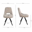 Kick dining chair Lena - Champagne