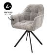 Kick swivel chair Luc - Grey