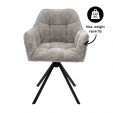 Kick swivel chair Luc - Grey