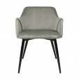 KICK MATZ Dining Chair - Velvet - Grey