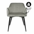 KICK MATZ Dining Chair - Velvet - Grey