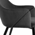 KICK MATZ Dining Chair - Velvet - Dark Grey