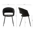 Kick dining chair Mette - Black