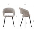 Kick dining chair Mette - Grey