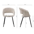 Kick dining chair Mette - Champagne