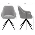 Kick swivel chair Mex - Grey