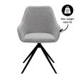 Kick swivel chair Mex - Grey