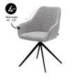 Kick swivel chair Mex - Grey