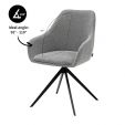 Kick swivel chair Mex - Dark Grey