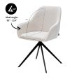 Kick swivel chair Mex - Champagne