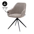 Kick dining chair Mex - Taupe