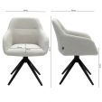 Kick swivel chair Ravi - White