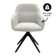 Kick swivel chair Ravi - White