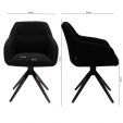 Kick swivel chair Ravi - Black