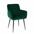 Kick Rev Dining Chair - Velvet - Dark Green