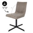 Kick swivel chair Sam Texture - Taupe