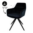 Kick swivel chair Tom - Black