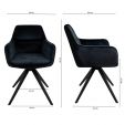 Kick swivel chair Tom - Black