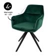 Kick swivel chair Tom - Dark Green