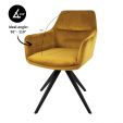 Kick swivel chair Tom - Gold