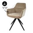 Kick swivel chair Tom - Champagne