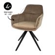 Kick swivel chair Tom - Taupe