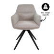 Kick swivel chair Tom Texture - Taupe