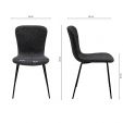 Kick dining chair Vigo - Dark Grey