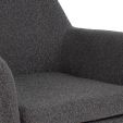 Kick swivel chair Viktor Boucle - Dark Grey