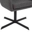 Kick swivel chair Viktor Boucle - Dark Grey