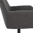 Kick swivel chair Viktor Boucle - Dark Grey