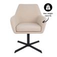 Kick swivel chair Viktor Boucle - Beige