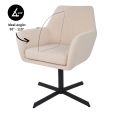 Kick swivel chair Viktor Boucle - Beige