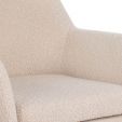 Kick swivel chair Viktor Boucle - Beige