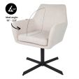 Kick swivel chair Viktor Texture - Champagne