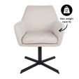 Kick swivel chair Viktor Texture - Champagne