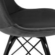 KICK Velvet Bucket Chair - Dark Grey - Dark Grey
