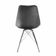 Kick Velvet Bucket Chair - Dark Grey