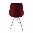 Kick Velvet Bucket Chair - Red