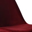 KICK Velvet Bucket Chair Red - Gold Frame - Red