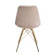 KICK Velvet Bucket Chair Champagne - Gold Frame - Champagne